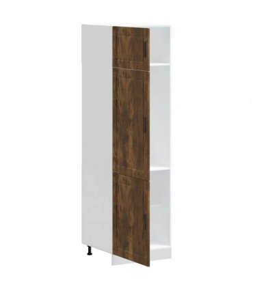 vidaXL Kitchen Cupboard "Porto" Smoked Oak Engineered Wood — Size: 60 x 57 x 207 cm, Model: 1x cupboard