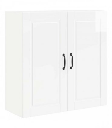 vidaXL Wall Cabinet PORTO High Gloss White 80 x 31 x 80 cm — Model: 1x wall cabinet (2 doors)