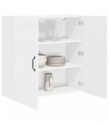 vidaXL Wall Cabinet PORTO High Gloss White 80 x 31 x 80 cm — Model: 1x wall cabinet (2 doors)