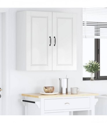vidaXL Wall Cabinet PORTO High Gloss White 80 x 31 x 80 cm — Model: 1x wall cabinet (2 doors)