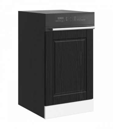 vidaXL Dishwasher Panel PORTO Black Oak 45 x 1.5 x 57 cm — Size: 45 x 1.5 x 67 cm, Model: 1x dishwasher panel