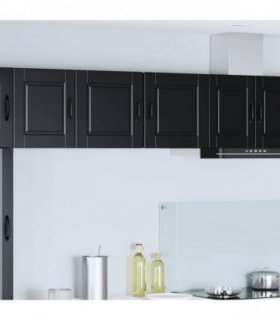 vidaXL Wall Cabinet PORTO 2 pcs Black 40 x 31 x 40 cm Engineered Wood — Model: 2x wall cabinet (1 door)