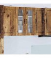 vidaXL Wall Glass Cabinet PORTO Old Wood 60 x 31 x 80 cm — Model: 1x wall glass cabinet (2 doors)