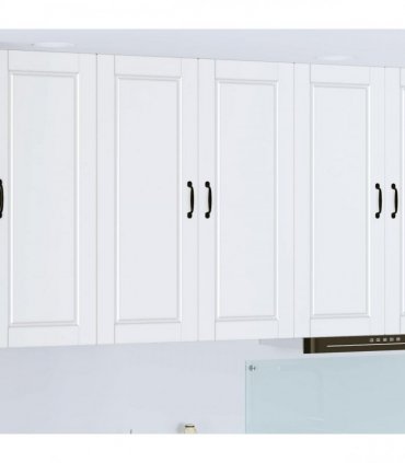vidaXL Wall Cabinet PORTO White 80 x 31 x 100 cm Engineered Wood — Model: 1x wall cabinet (2 doors)