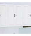 vidaXL Wall Cabinet PORTO White 80 x 31 x 100 cm Engineered Wood — Model: 1x wall cabinet (2 doors)