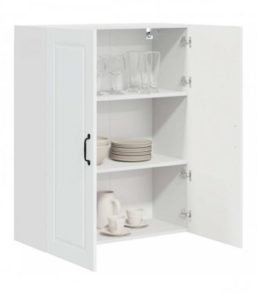 vidaXL Wall Cabinet PORTO White 80 x 31 x 100 cm Engineered Wood — Model: 1x wall cabinet (2 doors)