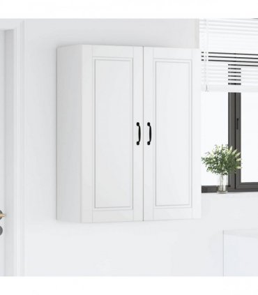 vidaXL Wall Cabinet PORTO White 80 x 31 x 100 cm Engineered Wood — Model: 1x wall cabinet (2 doors)
