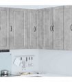 vidaXL Wall Corner Cabinet PORTO Concrete Grey 57 x 57 x 100 cm — Model: 1x wall corner cabinet