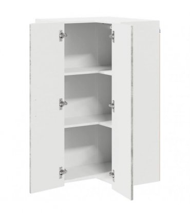 vidaXL Wall Corner Cabinet PORTO Concrete Grey 57 x 57 x 100 cm — Model: 1x wall corner cabinet