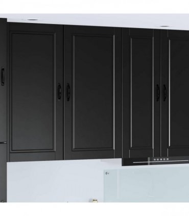 vidaXL Wall Cabinet PORTO Black 50 x 31 x 100 cm Engineered Wood — Model: 1x wall cabinet (1 door)