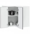 vidaXL Kitchen Wall Corner Cabinet "Porto" Black Engineered Wood — Size: 57 x 57 x 60 cm, Model: 1x wall corner cabinet
