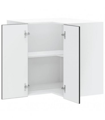 vidaXL Kitchen Wall Corner Cabinet "Porto" Black Engineered Wood — Size: 57 x 57 x 60 cm, Model: 1x wall corner cabinet