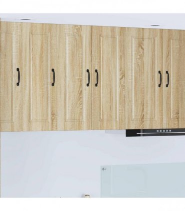 vidaXL Wall Cabinet PORTO 2 pcs Sonoma Oak 30 x 31 x 80 cm — Model: 2x wall cabinet (1 door)