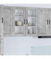 vidaXL Wall Glass Cabinet PORTO Concrete Grey 80 x 31 x 80 cm — Model: 1x wall glass cabinet (2 doors)