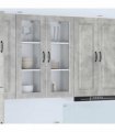 vidaXL Wall Glass Cabinet PORTO Concrete Grey 40 x 31 x 100 cm — Model: 1x wall glass cabinet (1 door)