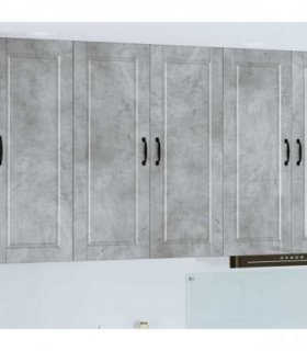 vidaXL Wall Cabinet PORTO Concrete Grey 80 x 31 x 100 cm — Model: 1x wall cabinet (2 doors)