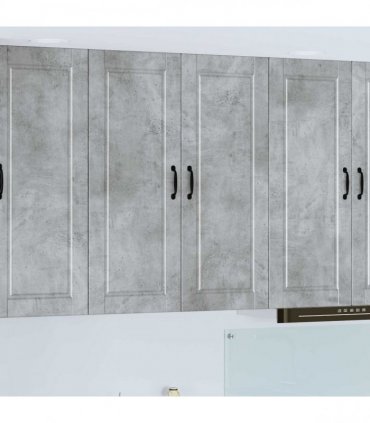 vidaXL Wall Cabinet PORTO Concrete Grey 80 x 31 x 100 cm — Model: 1x wall cabinet (2 doors)