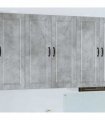 vidaXL Wall Cabinet PORTO Concrete Grey 80 x 31 x 100 cm — Model: 1x wall cabinet (2 doors)