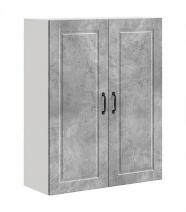 vidaXL Wall Cabinet PORTO Concrete Grey 80 x 31 x 100 cm — Model: 1x wall cabinet (2 doors)