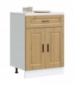vidaXL Kitchen Base Cabinet Porto Artisan Oak Engineered — Size: 60 x 46 x 81.5 cm, Model: 1x bottom cabinet (2 doors 1 drawer)