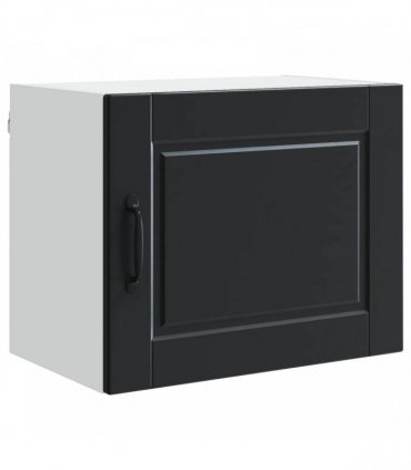 vidaXL Wall Cabinet PORTO Black 50 x 31 x 40 cm Engineered Wood — Model: 1x wall cabinet (1 door)