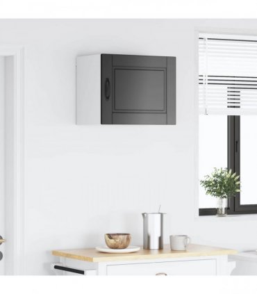vidaXL Wall Cabinet PORTO Black 50 x 31 x 40 cm Engineered Wood — Model: 1x wall cabinet (1 door)