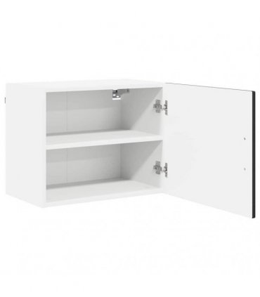 vidaXL Wall Cabinet PORTO Black 50 x 31 x 40 cm Engineered Wood — Model: 1x wall cabinet (1 door)