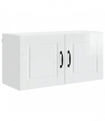vidaXL Wall Cabinet PORTO High Gloss White 80 x 31 x 40 cm — Model: 1x wall cabinet (2 doors)