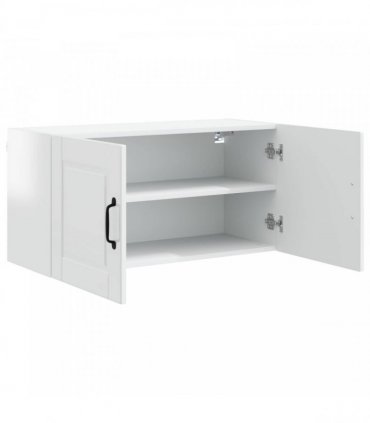 vidaXL Wall Cabinet PORTO High Gloss White 80 x 31 x 40 cm — Model: 1x wall cabinet (2 doors)