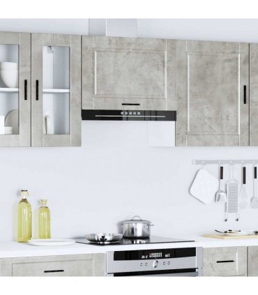 vidaXL Kitchen Wall Cabinet Porto Concrete Grey Engineered Wood — Size: 60 x 31 x 40 cm, Model: 1x wall cabinet (1 flap door)