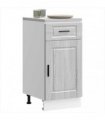 vidaXL Kitchen Base Cabinet Porto Grey Sonoma Engineered W — Size: 40 x 46 x 81.5 cm, Model: 1x bottom cabinet (1 door 1 drawer)
