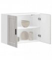vidaXL Kitchen Wall Cabinet Porto Grey Sonoma Engineered Wood — Size: 80 x 31 x 60 cm, Model: 1x wall cabinet (2 doors)