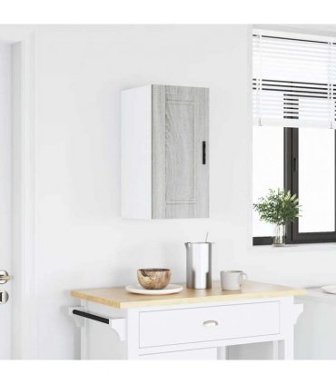 vidaXL Kitchen Wall Cabinet Porto Grey Sonoma Engineered Wood — Size: 30 x 31 x 60 cm, Model: 1x wall cabinet (1 door)