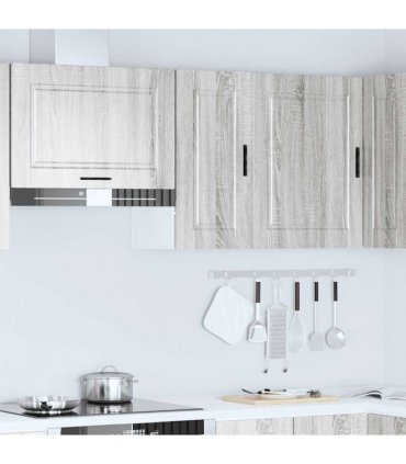 vidaXL Kitchen Wall Cabinet Porto Grey Sonoma Engineered Wood — Size: 30 x 31 x 60 cm, Model: 1x wall cabinet (1 door)