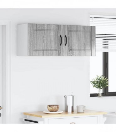 vidaXL Wall Cabinet PORTO 2 pcs Grey Sonoma 50 x 31 x 40 cm — Model: 2x wall cabinet (1 door)