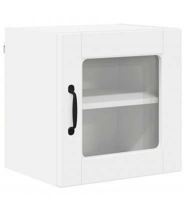 vidaXL Wall Glass Cabinet PORTO 2 pcs White 40 x 31 x 40 cm — Model: 2x wall glass cabinet (1 door)