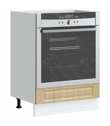 vidaXL Oven Cabinet Porto Sonoma Oak Engineered Wood — Size: 60 x 46 x 81.5 cm, Model: 1x oven cabinet