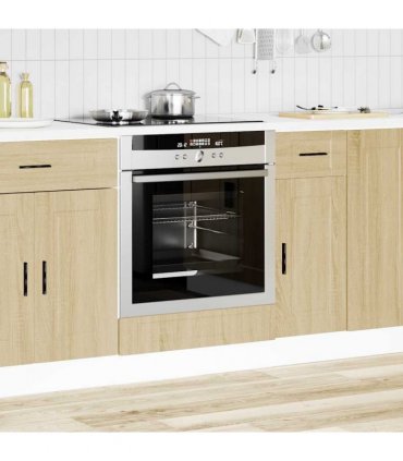 vidaXL Oven Cabinet Porto Sonoma Oak Engineered Wood — Size: 60 x 46 x 81.5 cm, Model: 1x oven cabinet