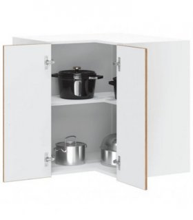 vidaXL Kitchen Wall Corner Cabinet "Porto" Old Wood Engineered Wood — Size: 57 x 57 x 60 cm, Model: 1x wall corner cabinet