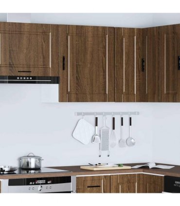 vidaXL Kitchen Wall Cabinet Porto Brown Oak Engineered Wood — Size: 50 x 31 x 60 cm, Model: 1x wall cabinet (1 door)