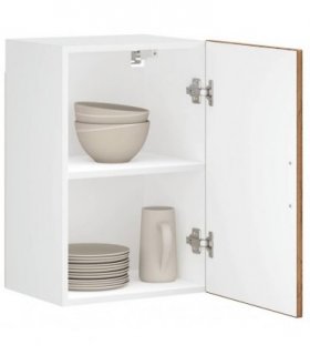 vidaXL Kitchen Wall Cabinet Porto Old Wood Engineered Wood — Size: 40 x 31 x 60 cm, Model: 1x wall cabinet (1 door)