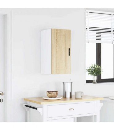 vidaXL Kitchen Wall Cabinet Porto Sonoma Oak Engineered Wood — Size: 30 x 31 x 60 cm, Model: 1x wall cabinet (1 door)