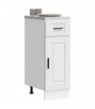 vidaXL Kitchen Base Cabinet Porto White Engineered Wood — Size: 30 x 46 x 81.5 cm, Model: 1x bottom cabinet (1 door 1 drawer)