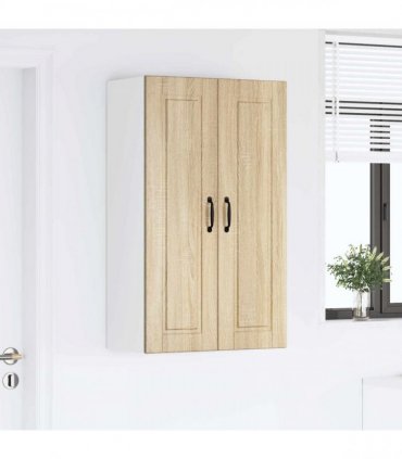 vidaXL Wall Cabinet PORTO Sonoma Oak 60 x 31 x 100 cm Engineered Wood — Model: 1x wall cabinet (2 doors)