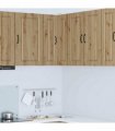vidaXL Wall Corner Cabinet PORTO Artisan Oak 57 x 57 x 80 cm — Model: 1x wall corner cabinet