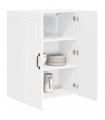 vidaXL Wall Cabinet PORTO High Gloss White 60 x 31 x 80 cm — Model: 1x wall cabinet (2 doors)