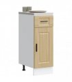 vidaXL Kitchen Base Cabinet Porto Sonoma Oak Engineered Wo — Size: 30 x 46 x 81.5 cm, Model: 1x bottom cabinet (1 door 1 drawer)