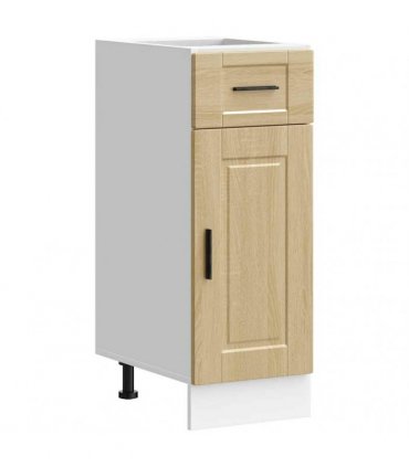 vidaXL Kitchen Base Cabinet Porto Sonoma Oak Engineered Wo — Size: 30 x 46 x 81.5 cm, Model: 1x bottom cabinet (1 door 1 drawer)