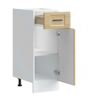 vidaXL Kitchen Base Cabinet Porto Sonoma Oak Engineered Wo — Size: 30 x 46 x 81.5 cm, Model: 1x bottom cabinet (1 door 1 drawer)