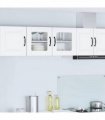 vidaXL Wall Glass Cabinet PORTO White 80 x 31 x 40 cm Engineered Wood — Model: 1x wall glass cabinet (2 doors)